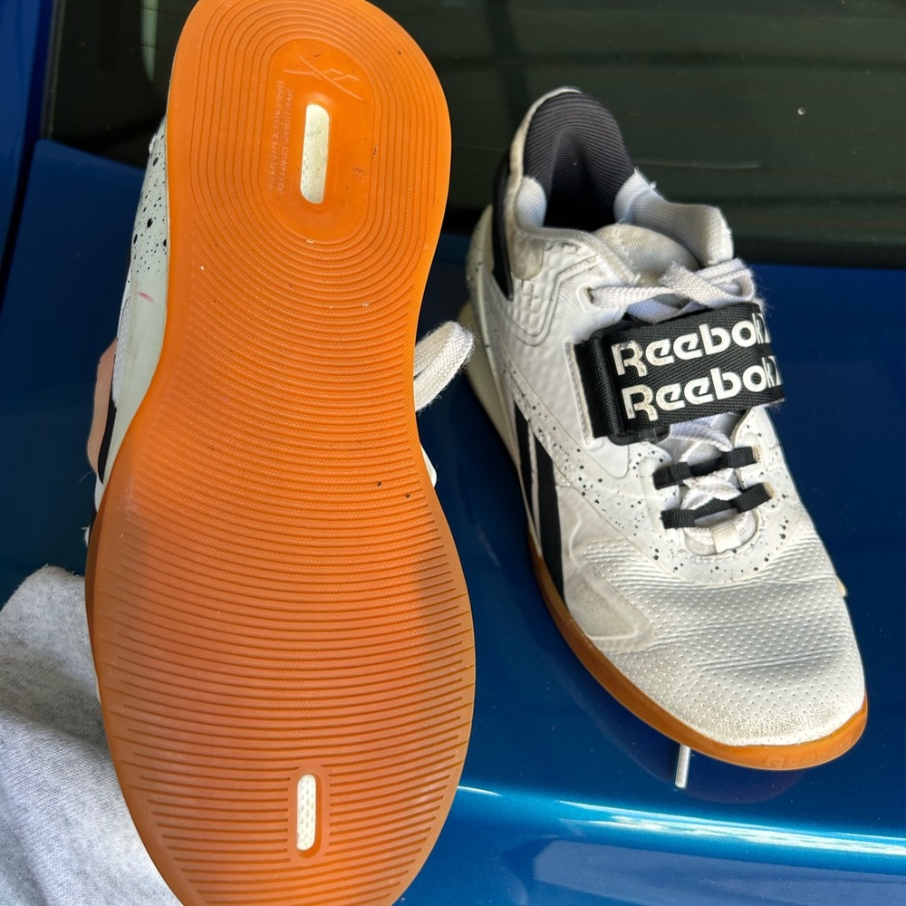 Reebok White and Black Legacy lifters